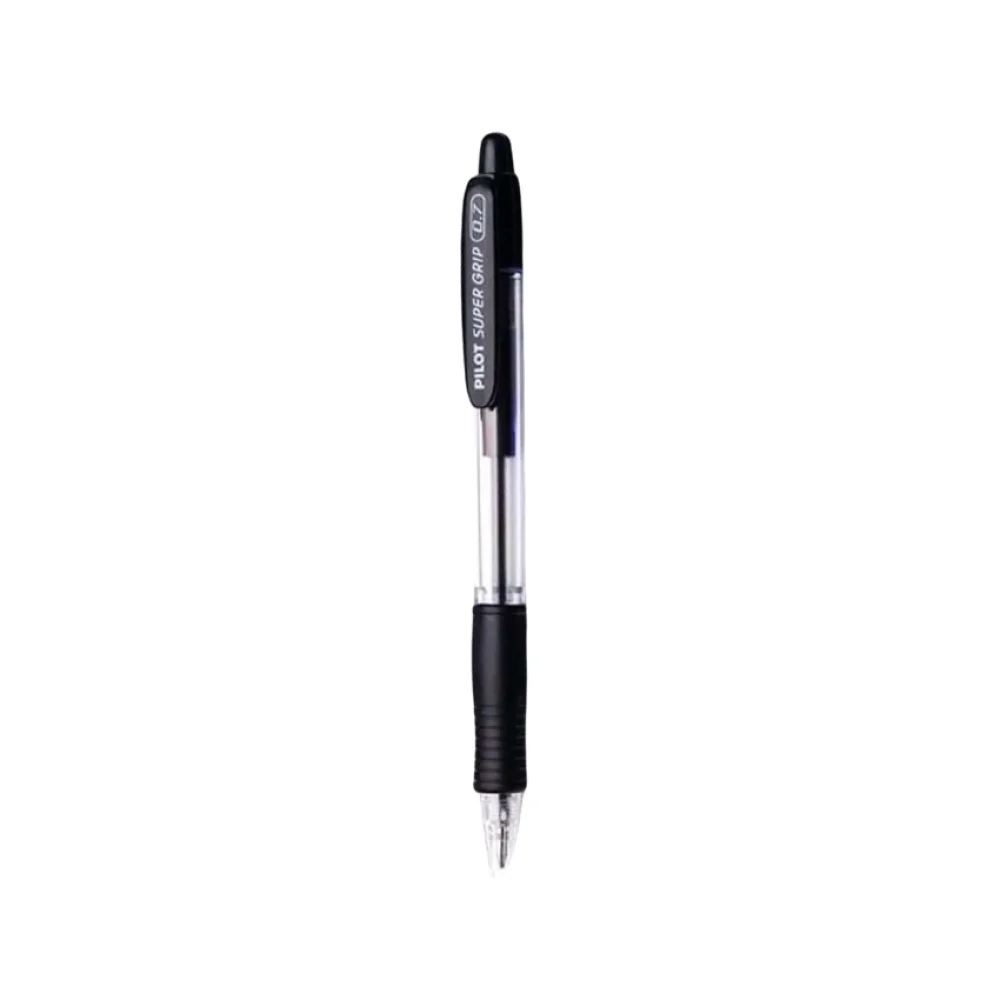 CANETA ESFEROGRÁFICA 0.7 MM PRETA RETRÁTIL SUPER GRIP PILOT