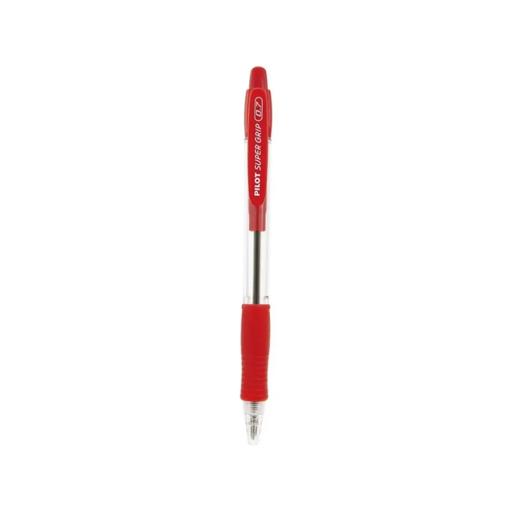 CANETA ESFEROGRÁFICA 0.7 MM VERMELHA RETRÁTIL SUPER GRIP PILOT