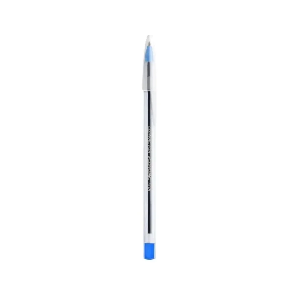 CANETA ESFEROGRÁFICA 0.8 MM ECONOMIC AZUL COMPACTOR