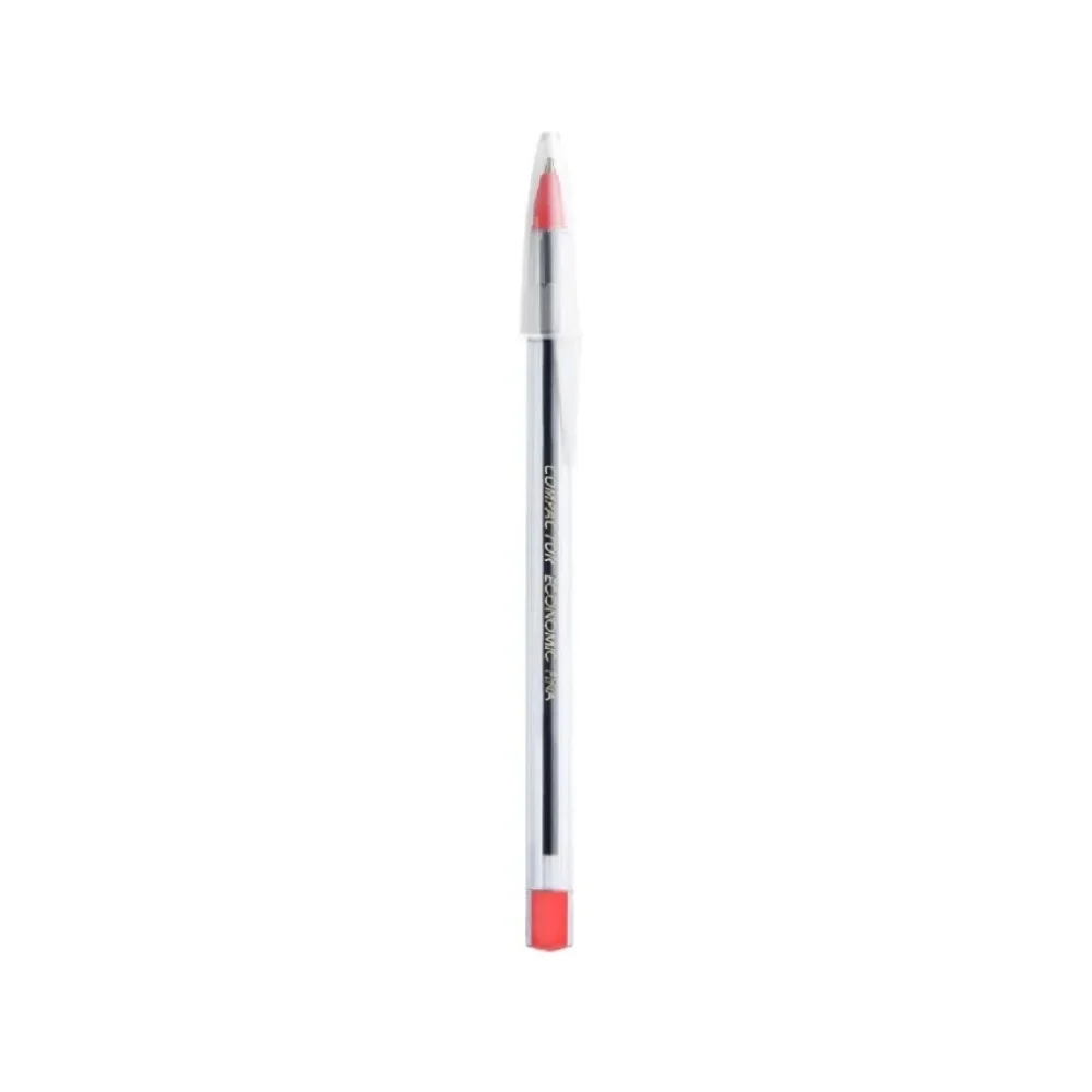CANETA ESFEROGRÁFICA 0.8 MM ECONOMIC VERMELHA COMPACTOR