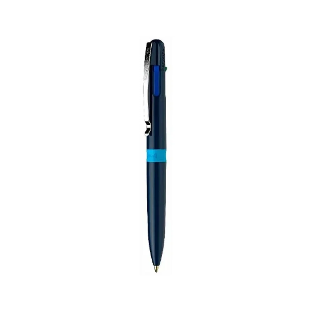 CANETA ESFEROGRÁFICA 1.0 MM 4 CORES TAKE 4 AZUL ESCURO SCHNEIDER