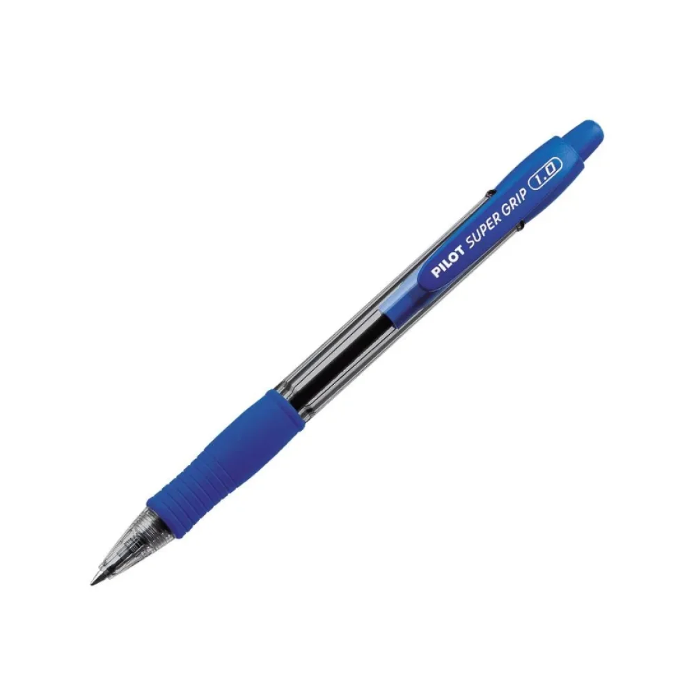 CANETA ESFEROGRÁFICA 1.0 MM AZUL RETRÁTIL SUPER GRIP PILOT