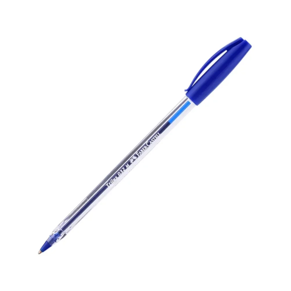 CANETA ESFEROGRAFICA 1.0 MM AZUL TRILUX FABER CASTELL
