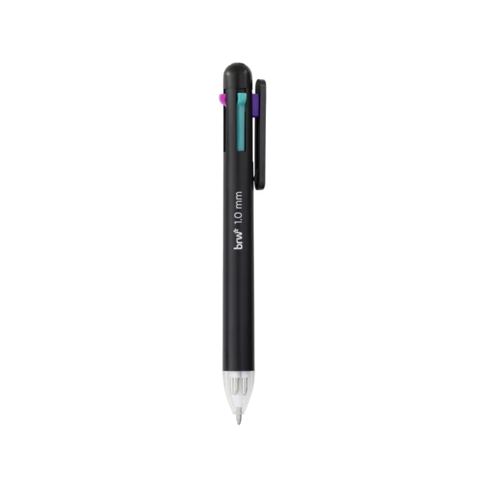 CANETA ESFEROGRÁFICA 1.0 MM C/ 4 CORES NEON CA0522 BRW