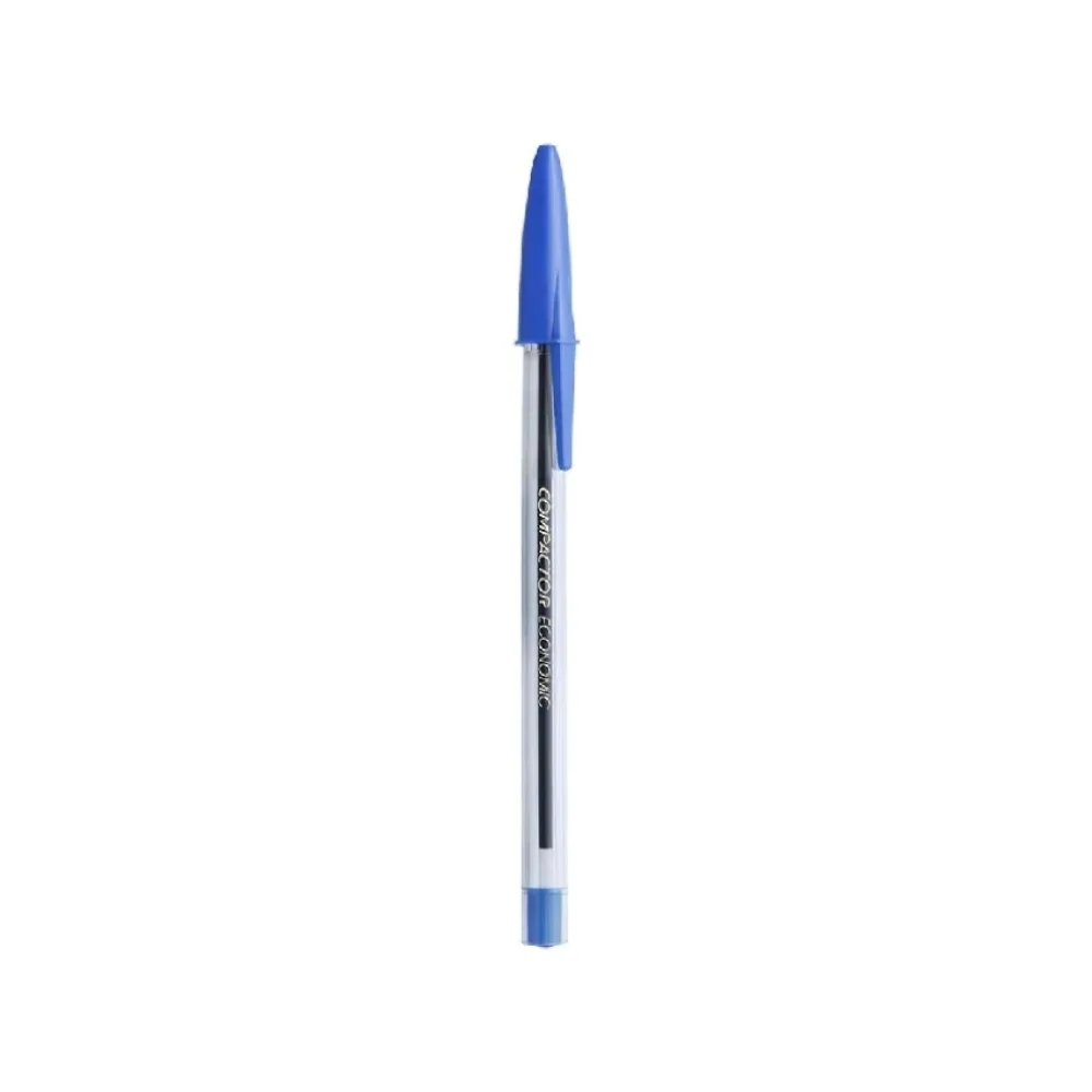 CANETA ESFEROGRÁFICA 1.0 MM ECONOMIC AZUL COMPACTOR