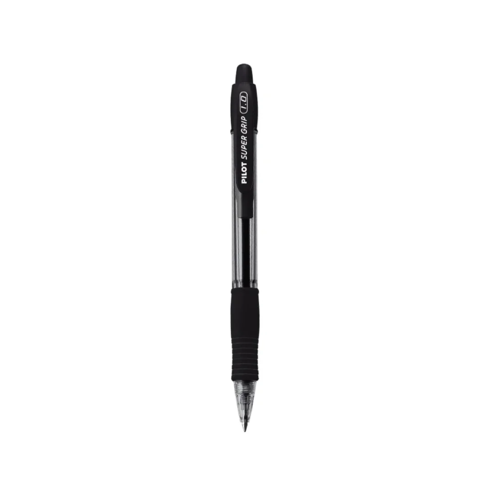 CANETA ESFEROGRAFICA 1.0 MM PRETA RETRATIL SUPER GRIP PILOT