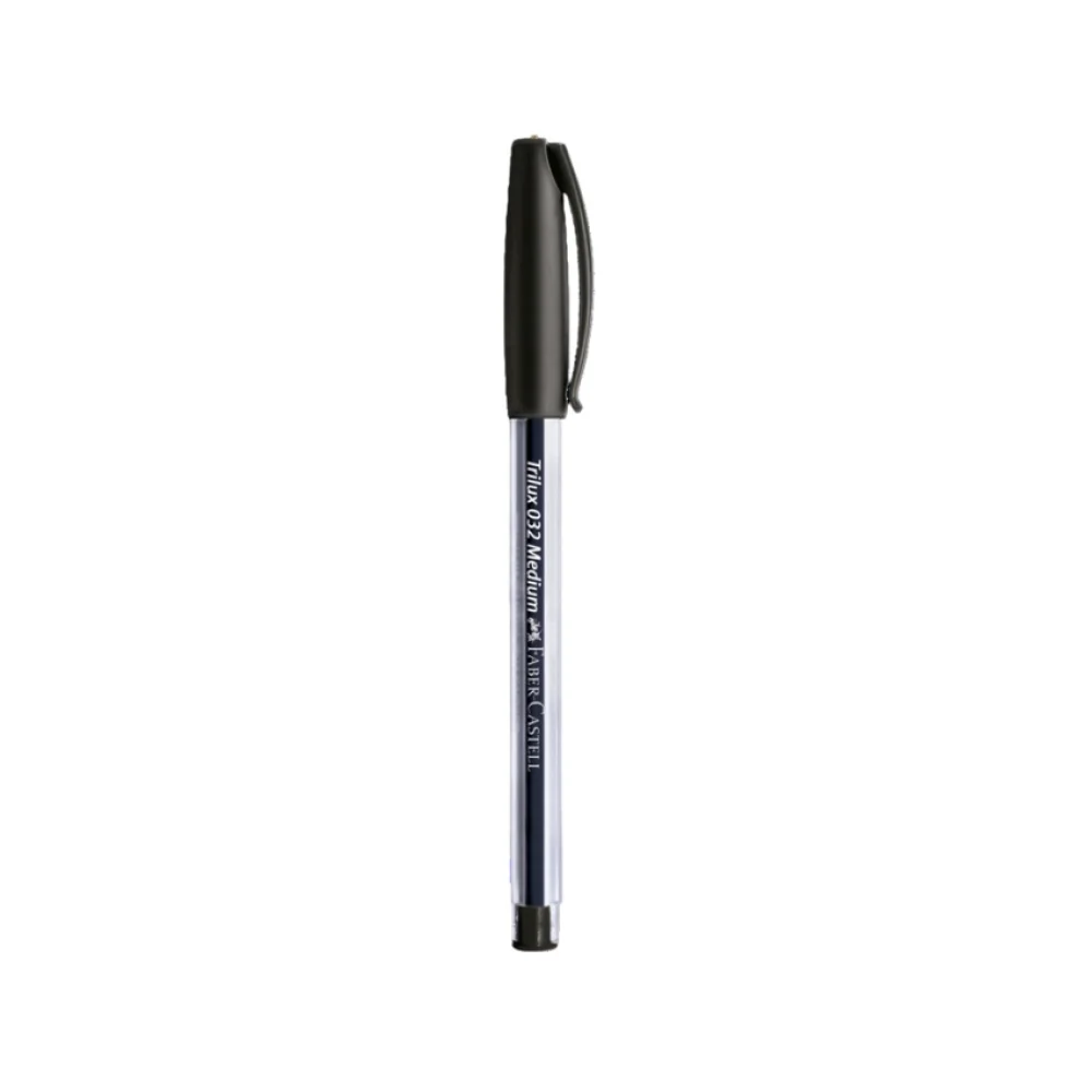 CANETA ESFEROGRÁFICA 1.0 MM PRETA TRILUX FABER CASTELL