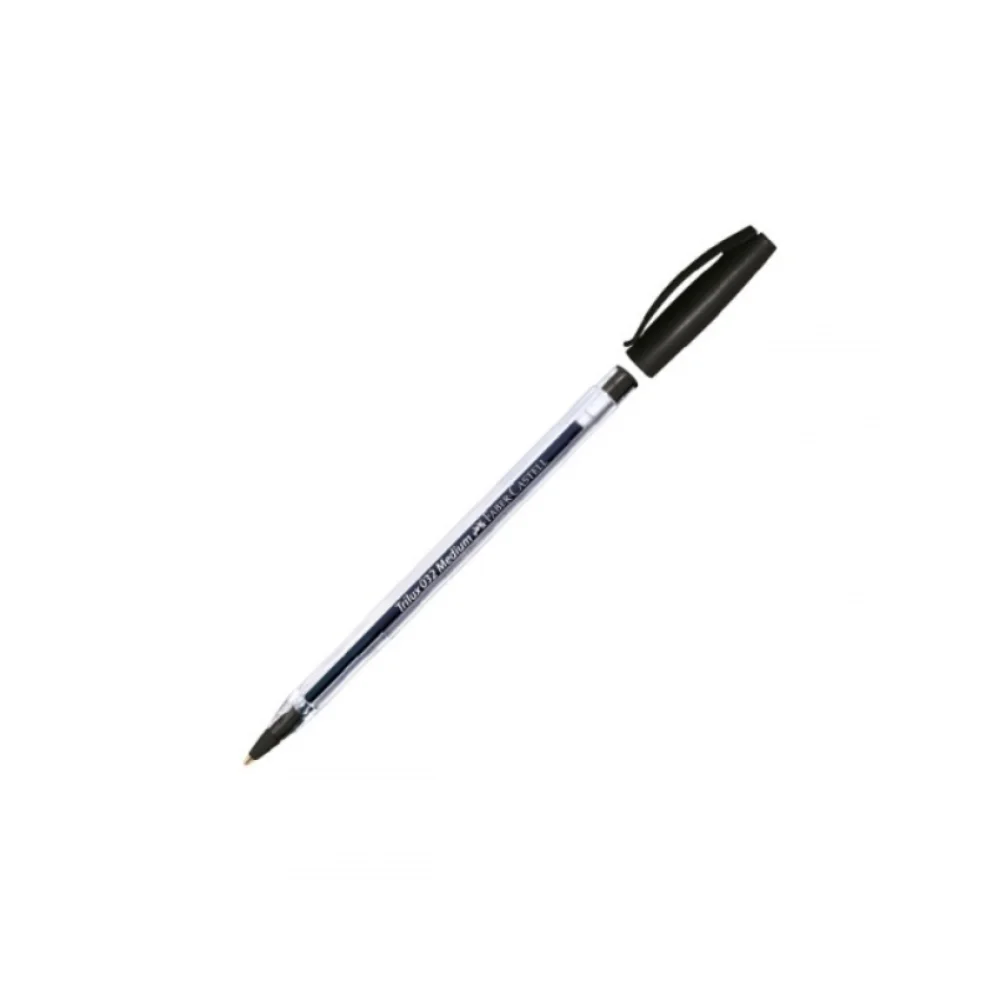 CANETA ESFEROGRÁFICA 1.0 MM PRETA TRILUX FABER CASTELL
