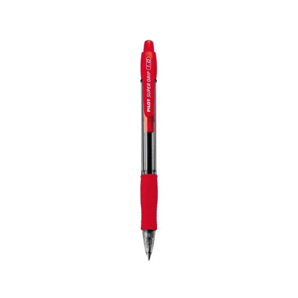CANETA ESFEROGRÁFICA 1.0 MM VERMELHA RETRÁTIL SUPER GRIP PILOT