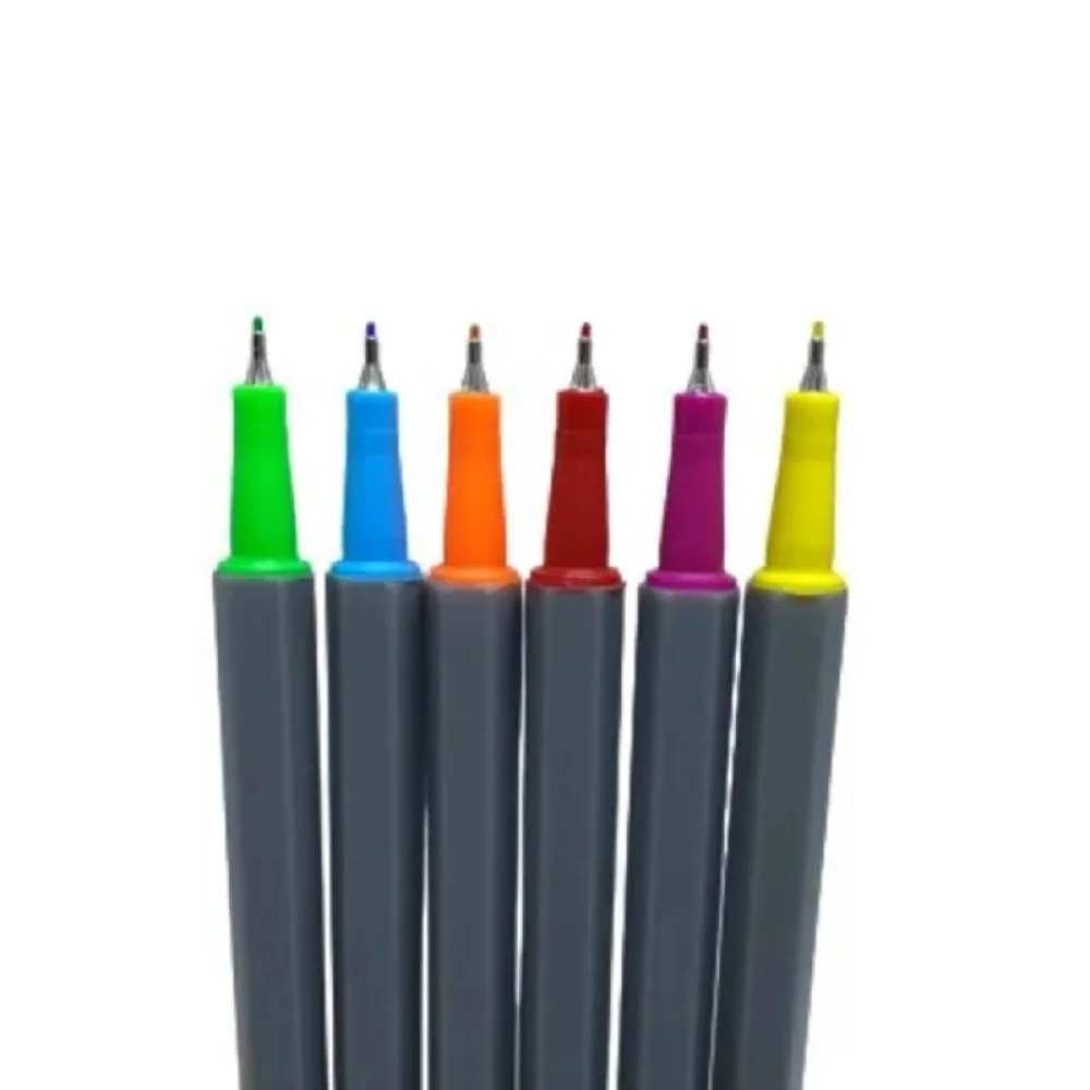 CANETA FINE PEN 0.4 MM C/ 6 CORES FI0002 BRW