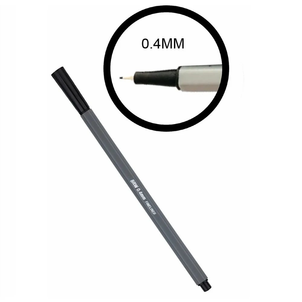 CANETA FINE PEN 0.4 MM PRETA FI0016 BRW
