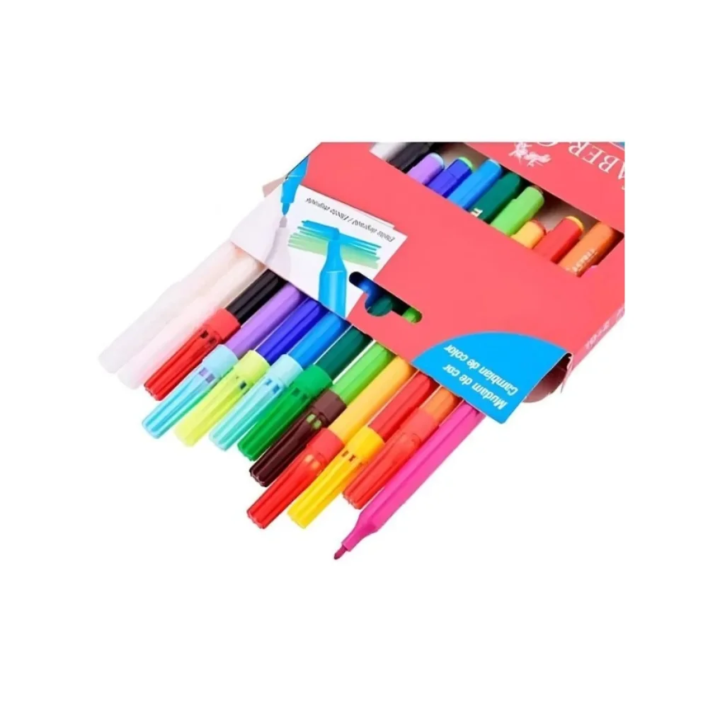 CANETA HIDROCOR C/ 10 CORES + 2 MAGICAS 150112MZF FABER CASTELL