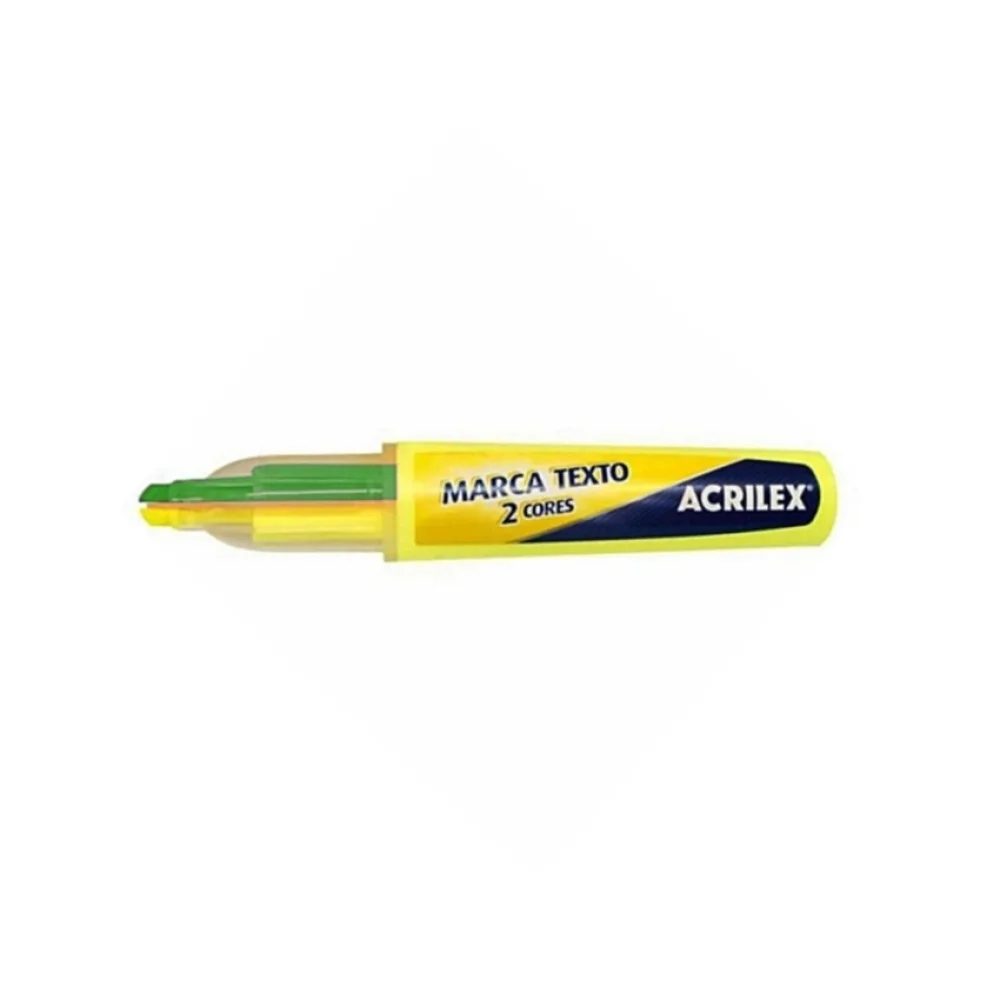 CANETA MARCA TEXTO 2 CORES SORTIDAS 06720 ACRILEX