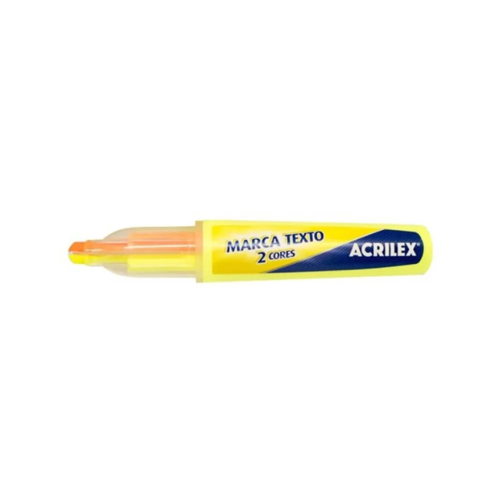 CANETA MARCA TEXTO 2 CORES SORTIDAS 06720 ACRILEX