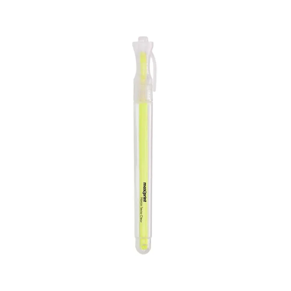 CANETA MARCA TEXTO AMARELA CLEAR 70000138 MAXPRINT