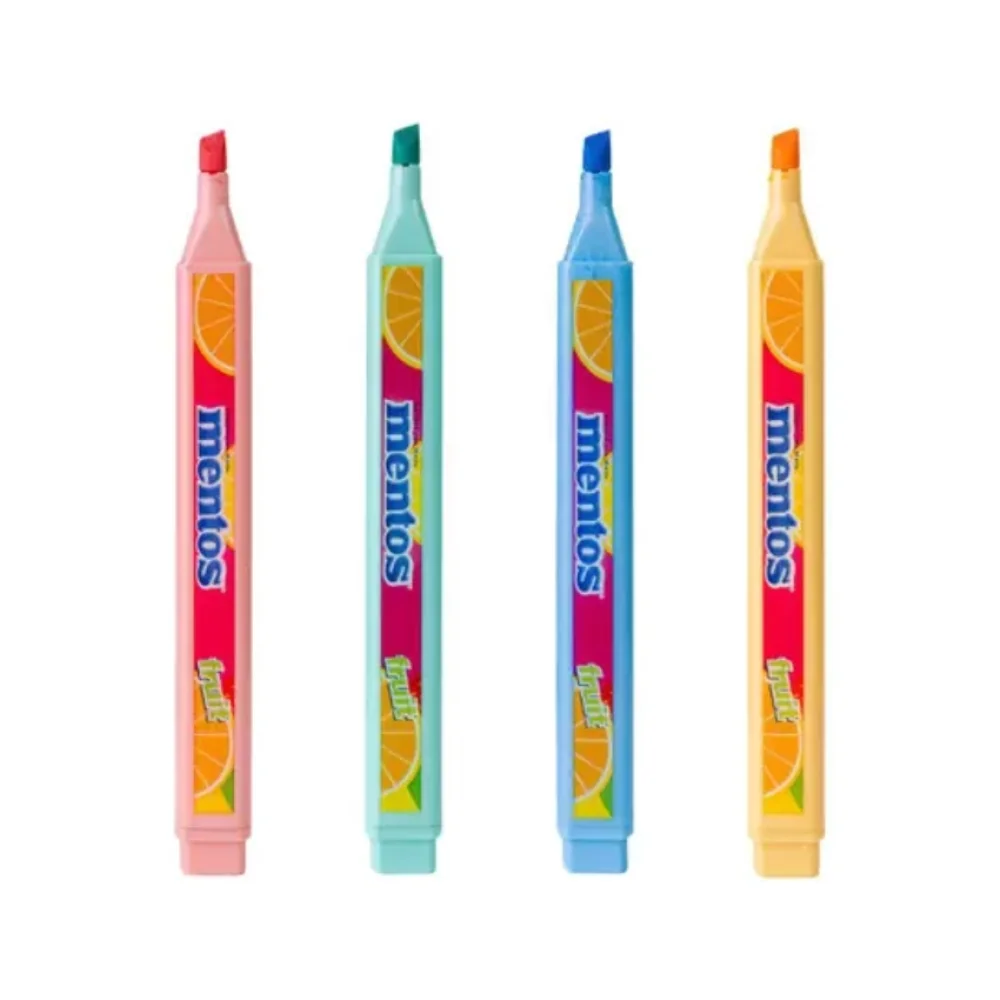 CANETA MARCA TEXTO C/ 4 CORES MENTOS 16476 COMPACTOR