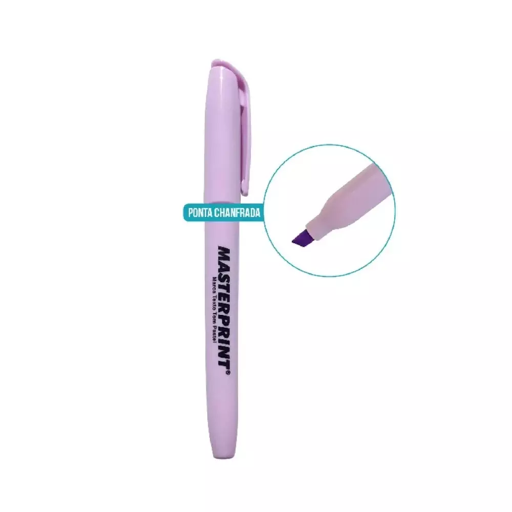 CANETA MARCA TEXTO LILAS PASTEL MP612 MASTERPRINT