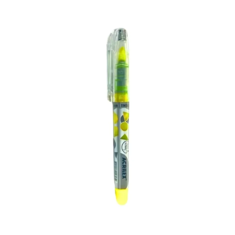 CANETA MARCA TEXTO LÍQUIDA AMARELA 067300102 ACRILEX