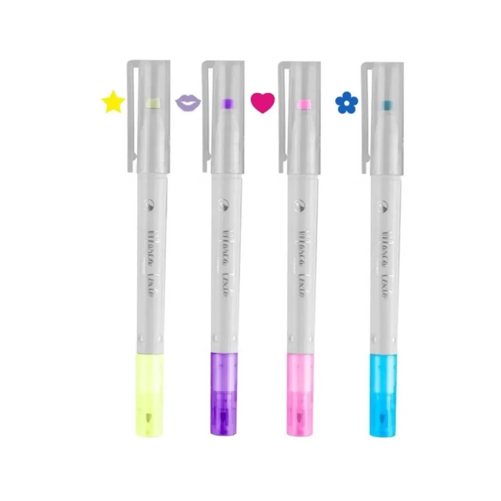 CANETA MARCA TEXTO PONTA DUPLA CARIMBO SORTIDAS CA2030 BRW