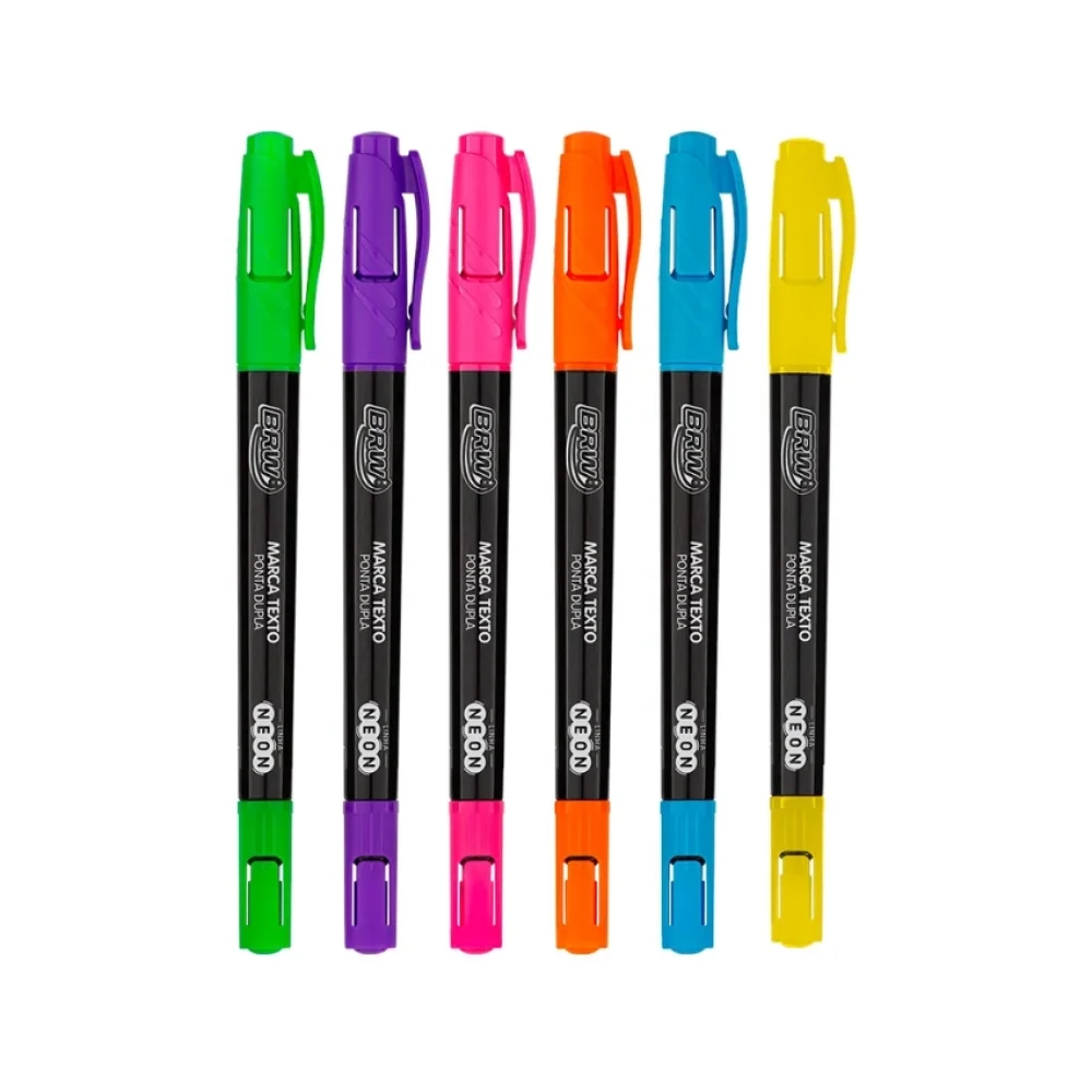 CANETA MARCA TEXTO PONTA DUPLA CORES SORTIDAS CA2015 BRW