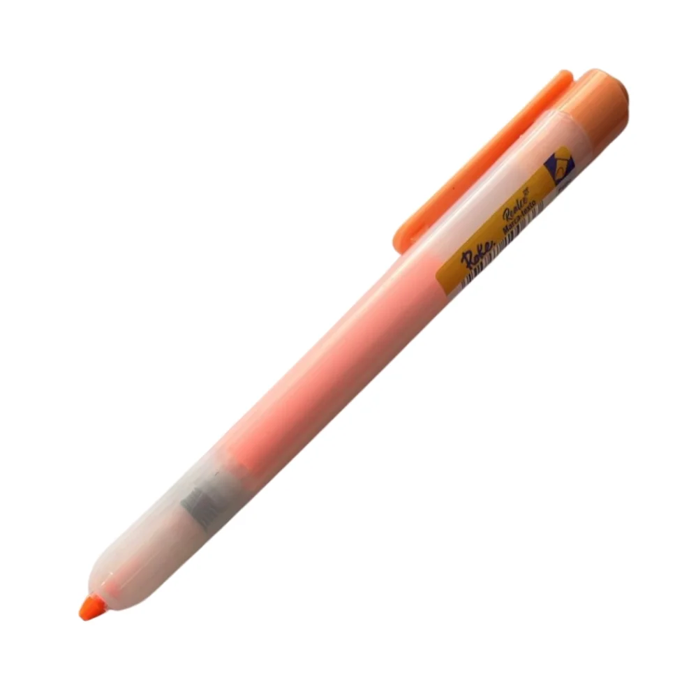 CANETA MARCA TEXTO RETRÁTIL LARANJA 7070066 ROKE