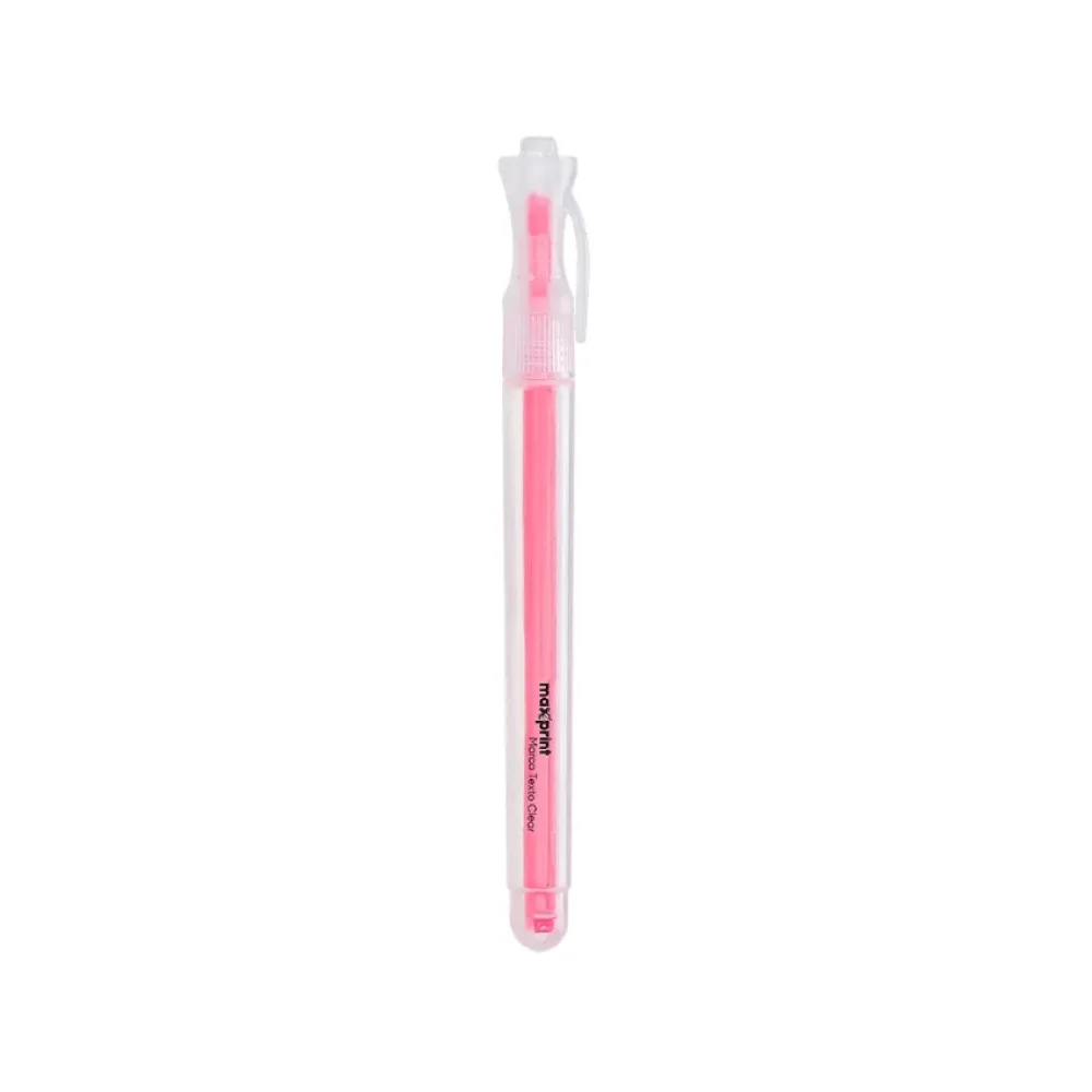 CANETA MARCA TEXTO ROSA CLEAR 70000141 MAXPRINT