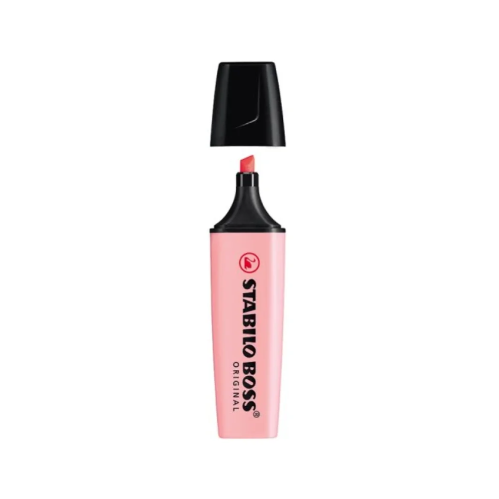 CANETA MARCA TEXTO ROSA PASTEL 70/129 STABILO BOSS