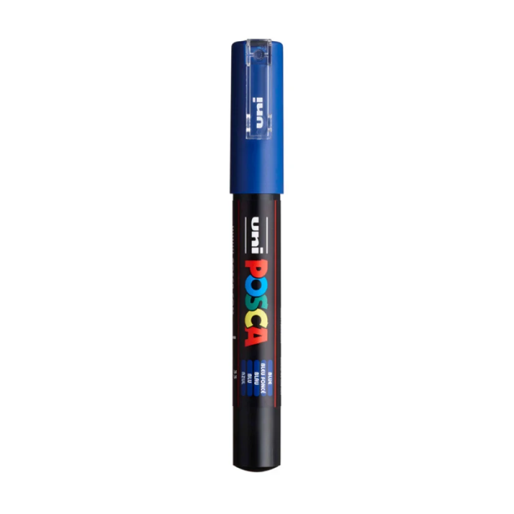 CANETA POSCA PC-1M 0.7 MM AZUL UNIBALL