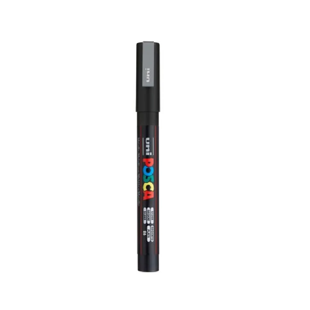 CANETA POSCA PC-3M 0.9-1.3 MM PRATA UNIBALL