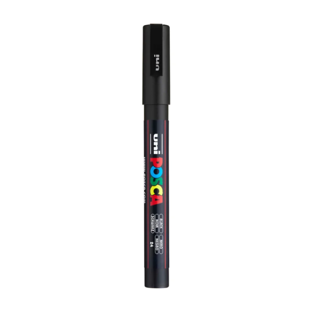 CANETA POSCA PC-3M 0.9-1.3 MM PRETA UNIBALL