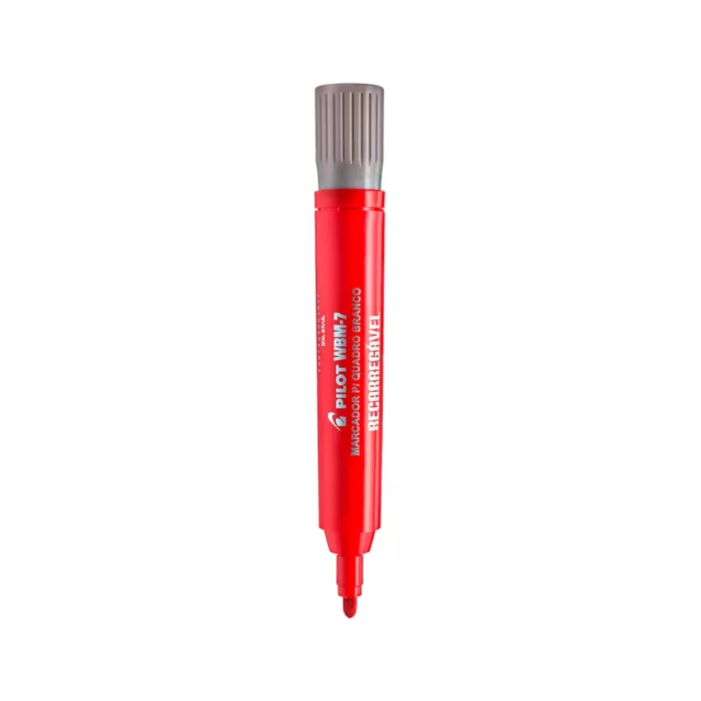 CANETA P/ QUADRO BRANCO VERMELHA RECARREGÁVEL WBM-7 PILOT