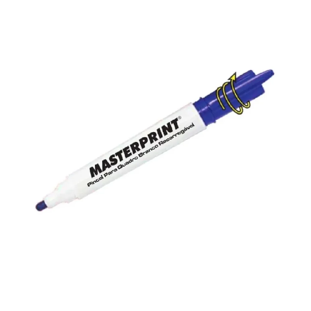 CANETA P/ QUADRO BRANCO AZUL RECARREGAVEL MP619 MASTERPRINT