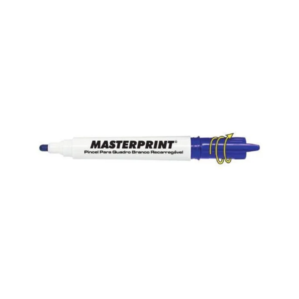 CANETA P/ QUADRO BRANCO AZUL RECARREGAVEL MP619 MASTERPRINT