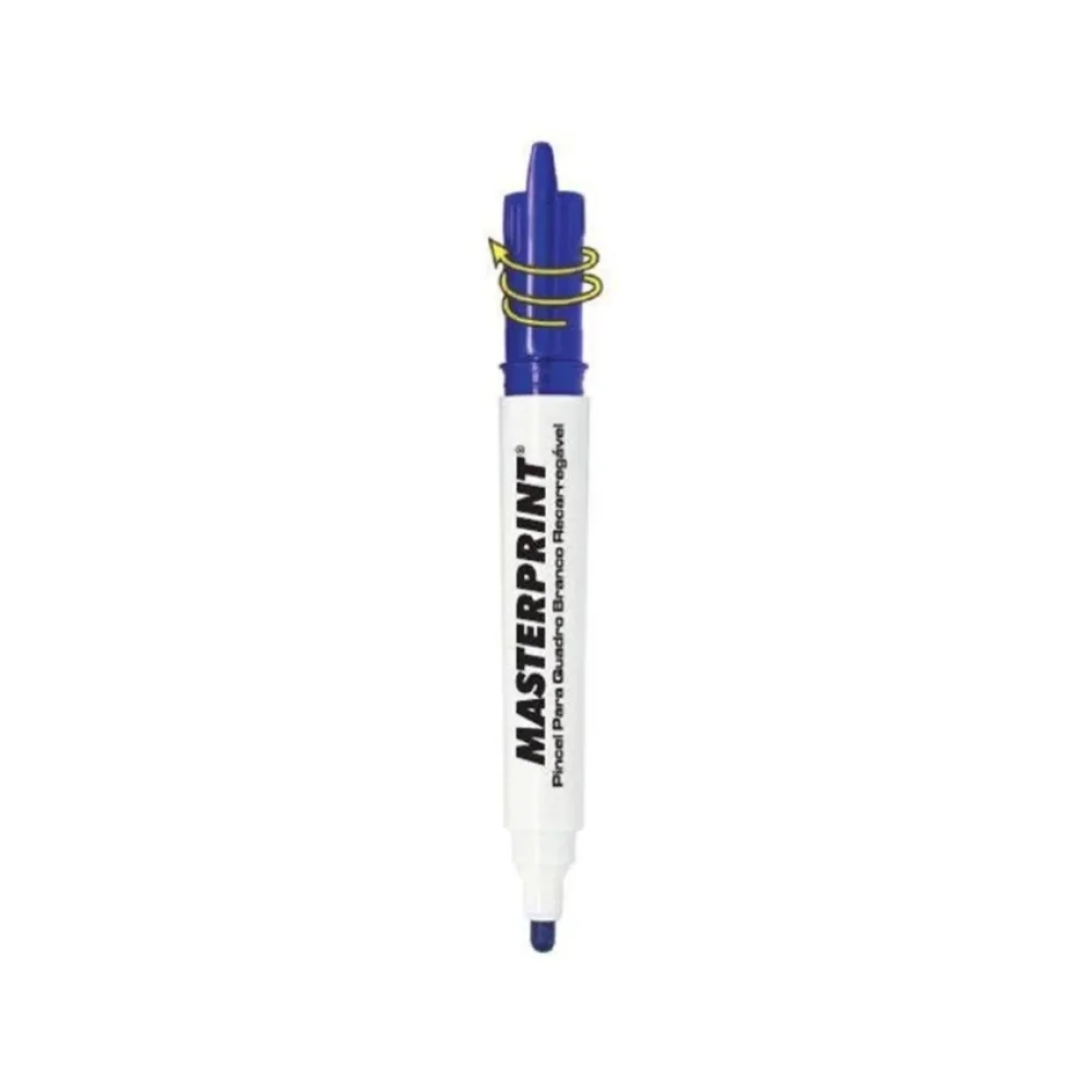 CANETA P/ QUADRO BRANCO AZUL RECARREGAVEL MP619 MASTERPRINT