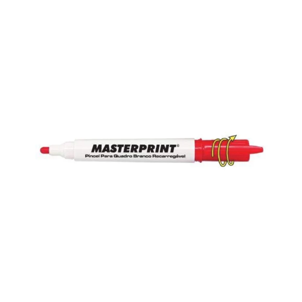 CANETA P/ QUADRO BRANCO VERMELHA RECARREGAVEL MP619 MASTERPRINT