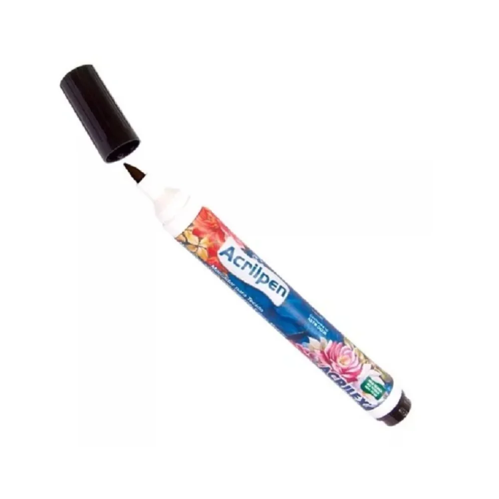 CANETA P/ TECIDO ACRILPEN 520 PRETA ACRILEX