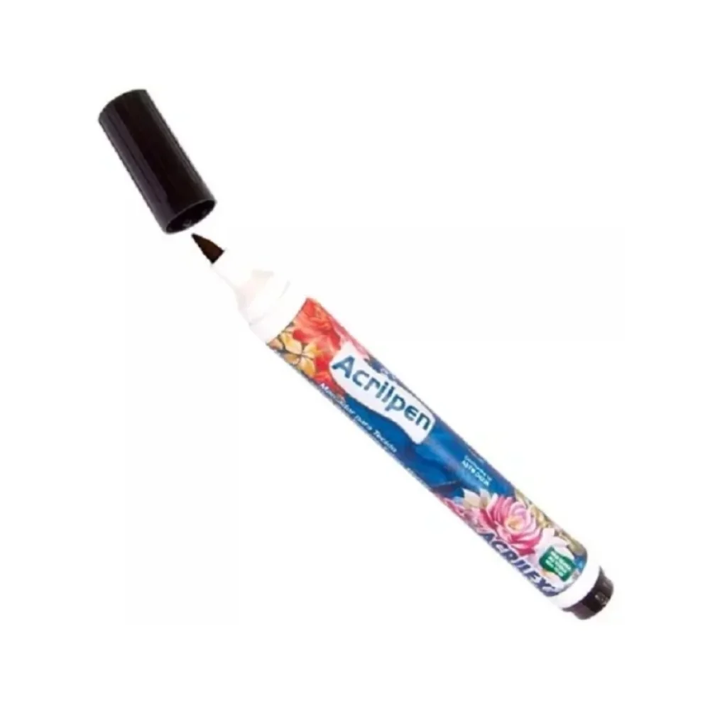 CANETA P/ TECIDO ACRILPEN 520 PRETA ACRILEX
