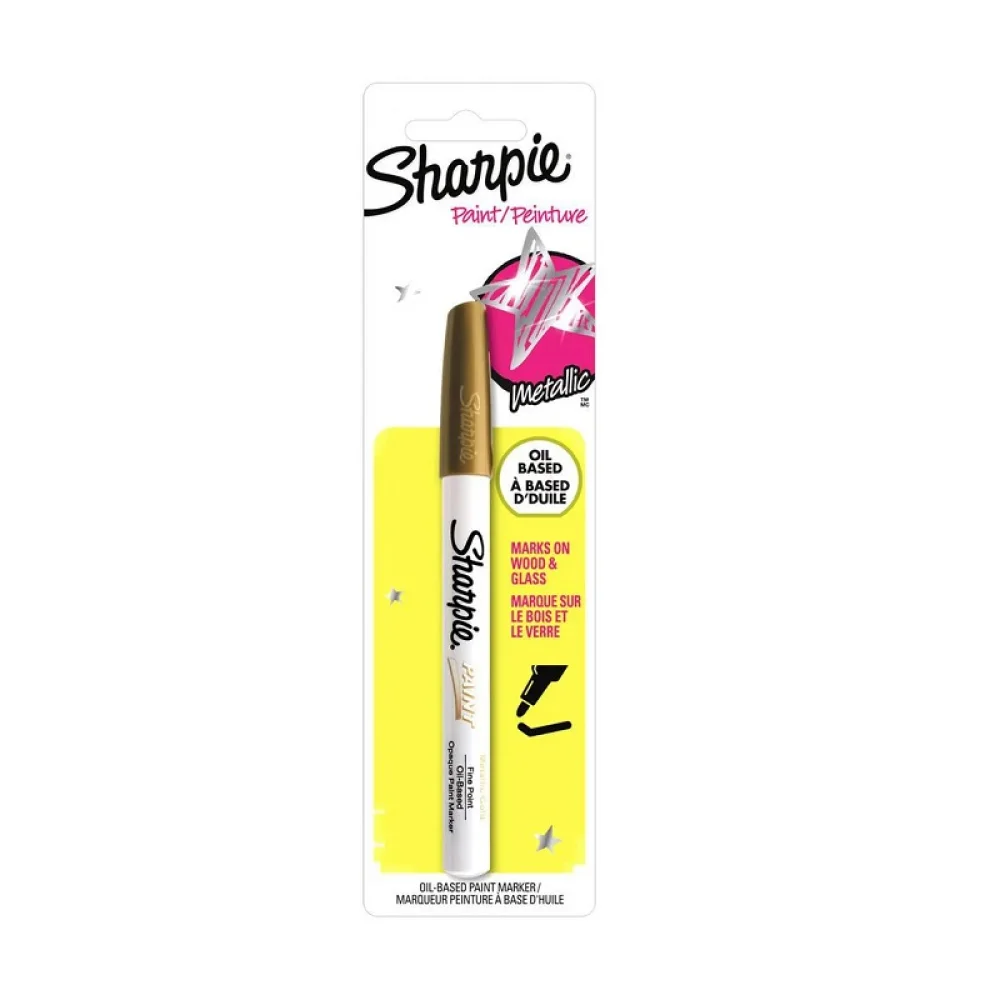 CANETA PERMANENTE BASE DE OLEO EXTRA FINE DOURADO 1875035 SHARPIE