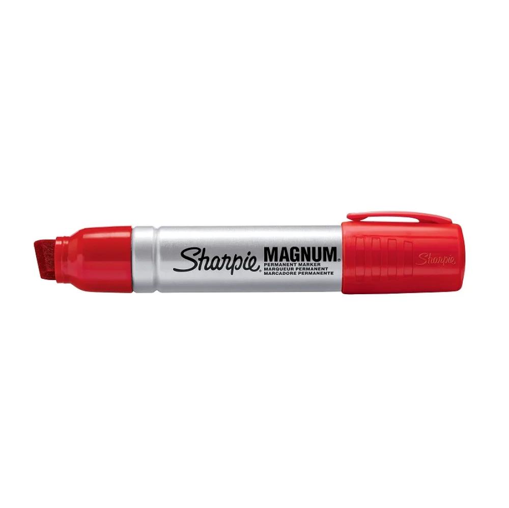 CANETA PERMANENTE PONTA 15 MM VERMELHA MAGNUM 44001A SHARPIE