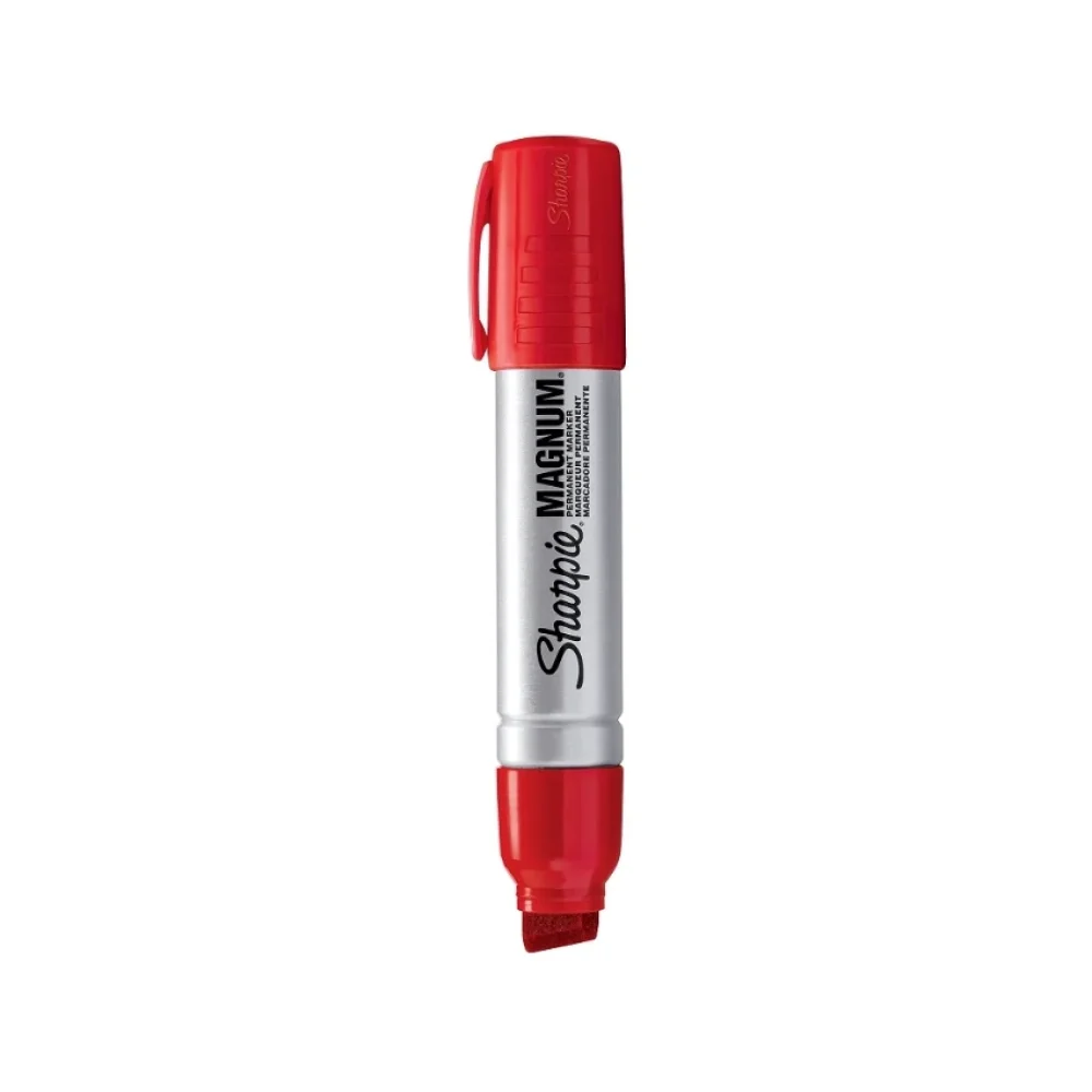 CANETA PERMANENTE PONTA 15 MM VERMELHA MAGNUM 44001A SHARPIE
