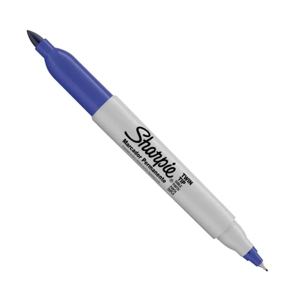 CANETA PERMANENTE PONTA DUPLA AZUL 1805637 SHARPIE