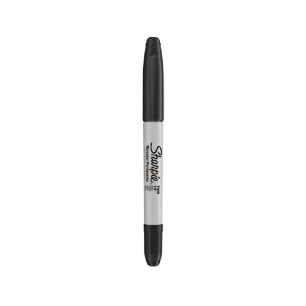 CANETA PERMANENTE PONTA DUPLA PRETA 1805635 SHARPIE