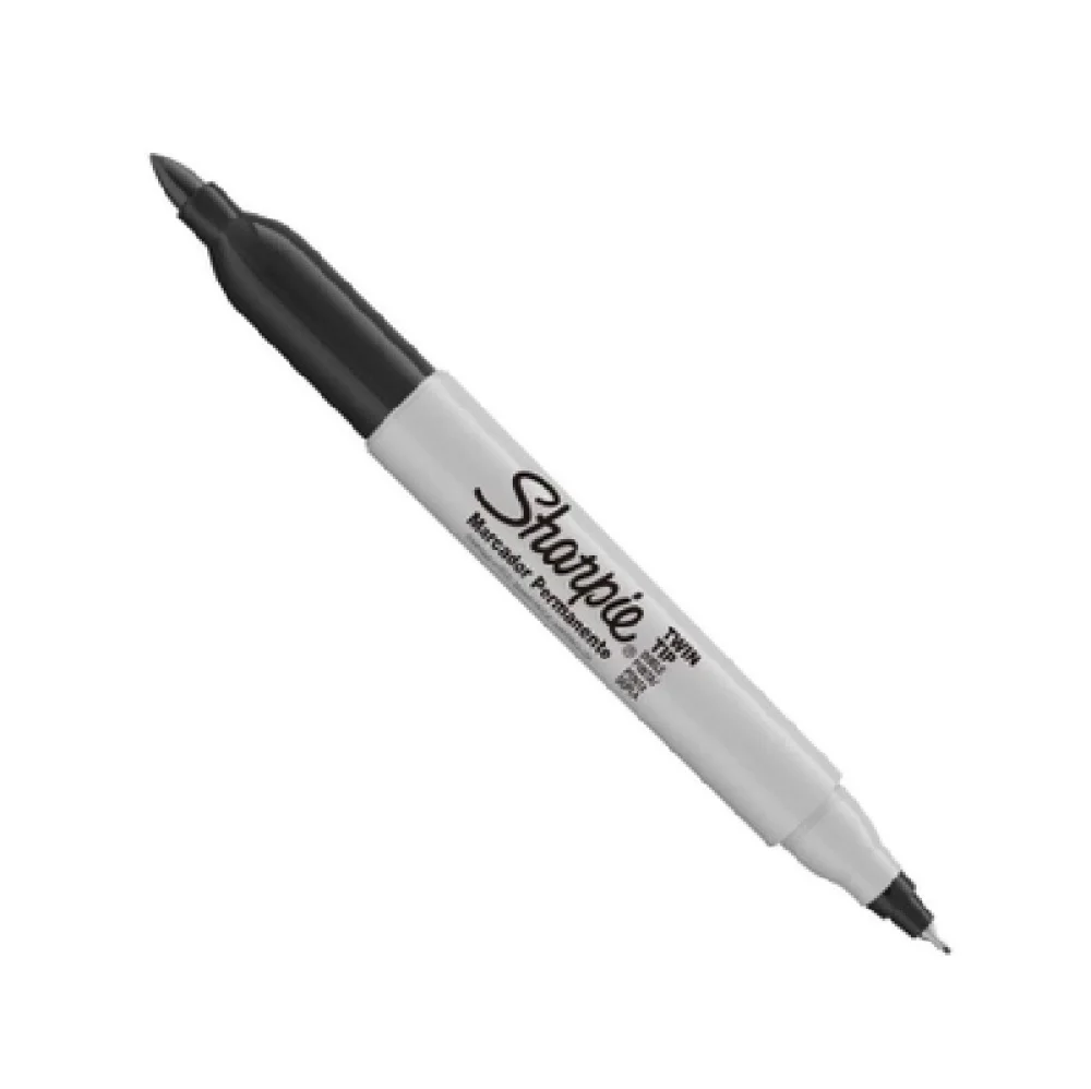 CANETA PERMANENTE PONTA DUPLA PRETA 1805635 SHARPIE