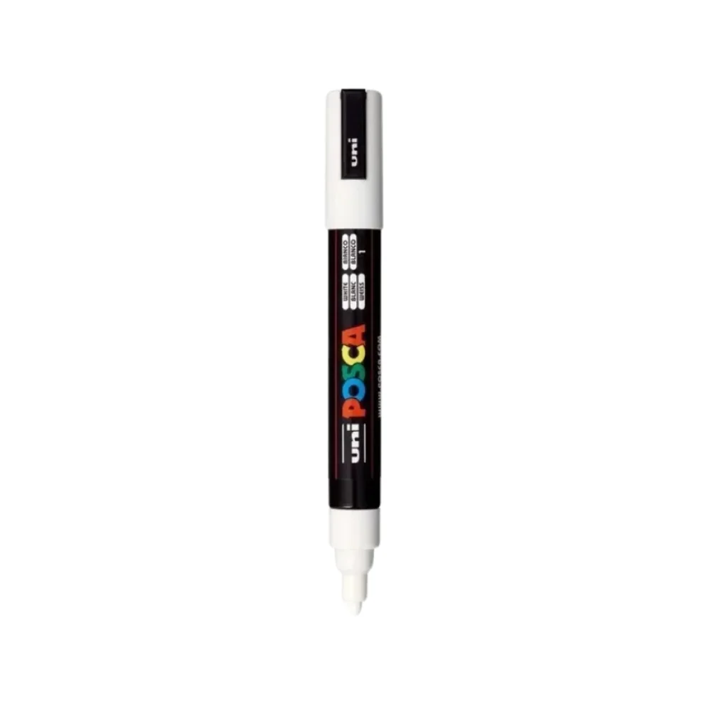 CANETA POSCA PC-5M 1.8-2.5 MM BRANCA UNIBALL