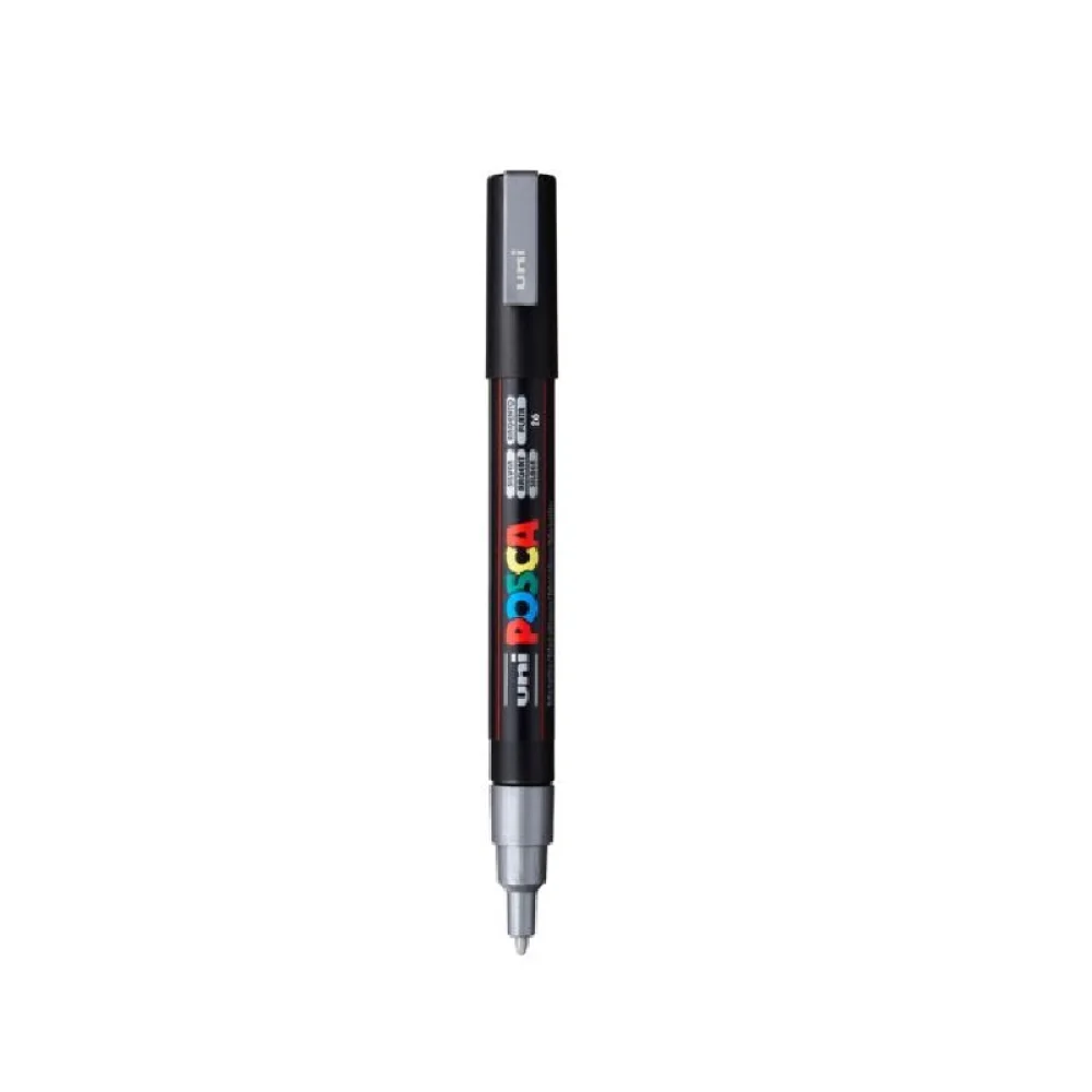 CANETA POSCA PC-5M 1.8-2.5 MM PRATA UNIBALL