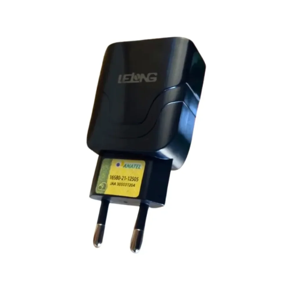 CARREGADOR P/ CELULAR ENERGIA 2 PORTA USB/TIPO (C) LE-233 LELONG