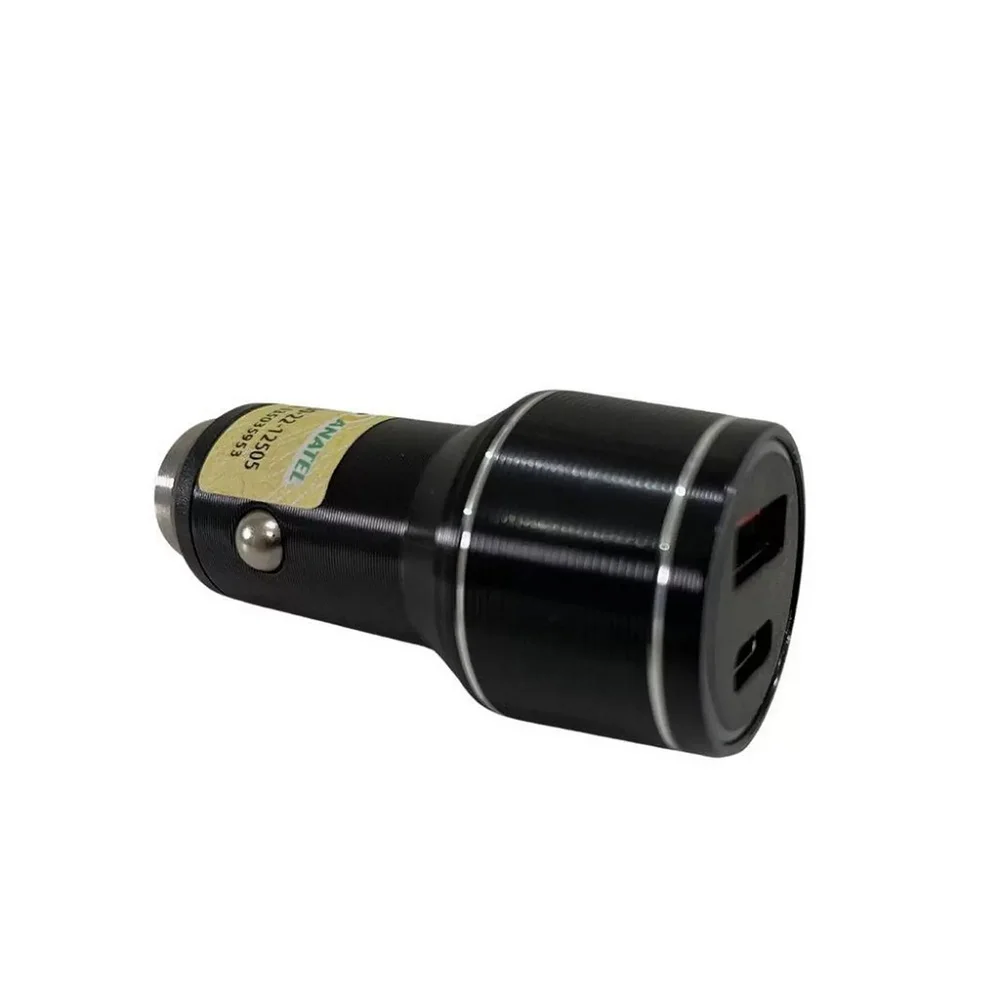 CARREGADOR P/ CELULAR VEICULAR 2 PORTAS USB/TIPO (C) LE-531 LELONG