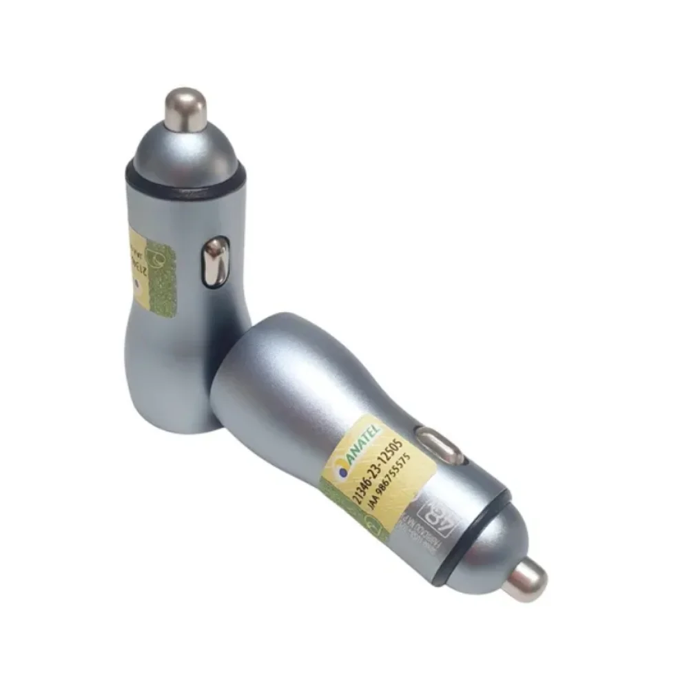 CARREGADOR P/ CELULAR VEICULAR 2 PORTAS USB/TIPO(C) LE-535 LELONG