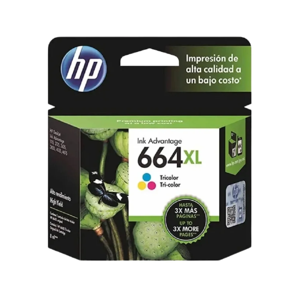 CARTUCHO HP 664 XL / F6V30AB TRICOLOR 8 ML