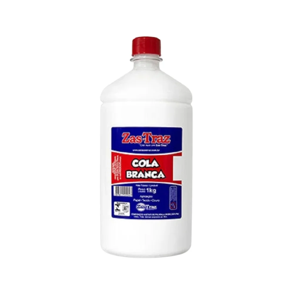 COLA BRANCA LÍQUIDA 1 KG ZAS-TRAZ